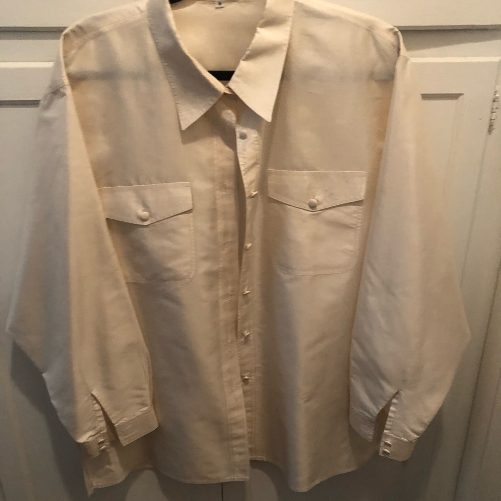 Ivory silk blouse by Zena.